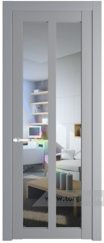 Дверь со стеклом ProfilDoors 2.7.2PD Прозрачное (Смоки (RAL 870-02))