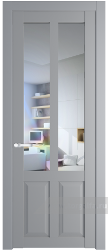 Дверь со стеклом ProfilDoors 2.8.2PD Прозрачное (Смоки (RAL 870-02))