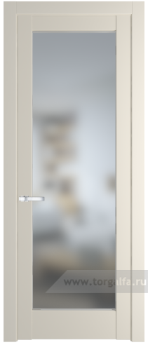 Дверь со стеклом ProfilDoors 3.1.2PD Матовое (Кремовая Магнолия (RAL 120-04))
