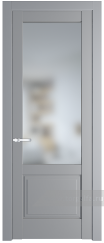 Дверь со стеклом ProfilDoors 3.2.2PD Матовое (Смоки (RAL 870-02))