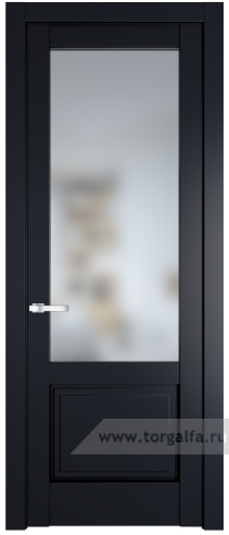 Дверь со стеклом ProfilDoors 3.2.2PD Матовое (Нэви Блу (RAL 7016))