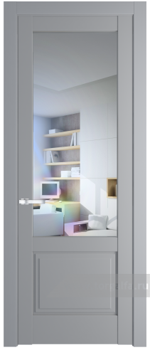 Дверь со стеклом ProfilDoors 3.2.2PD Прозрачное (Смоки (RAL 870-02))