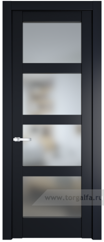 Дверь со стеклом ProfilDoors 3.4.2PD Матовое (Нэви Блу (RAL 7016))