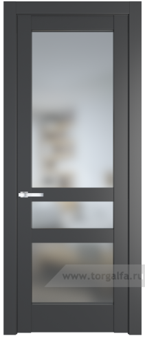 Дверь со стеклом ProfilDoors 3.5.2PD Матовое (Графит (Pantone 425С))