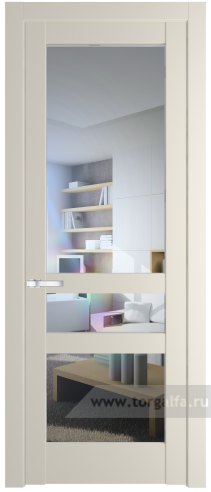 Дверь со стеклом ProfilDoors 3.5.2PD Прозрачное (Кремовая Магнолия (RAL 120-04))