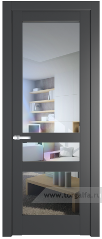 Дверь со стеклом ProfilDoors 3.5.2PD Прозрачное (Графит (Pantone 425С))