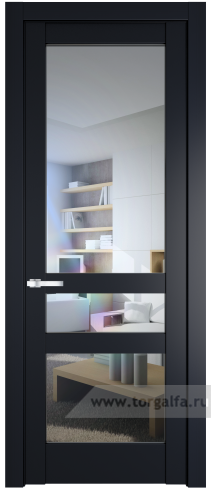 Дверь со стеклом ProfilDoors 3.5.2PD Прозрачное (Нэви Блу (RAL 7016))