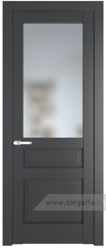Дверь со стеклом ProfilDoors 3.5.3PD Матовое (Графит (Pantone 425С))