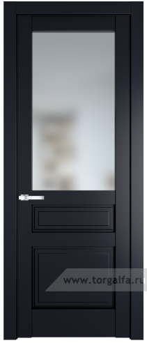 Дверь со стеклом ProfilDoors 3.5.3PD Матовое (Нэви Блу (RAL 7016))
