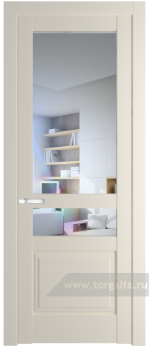 Дверь со стеклом ProfilDoors 3.5.4PD Прозрачное (Кремовая Магнолия (RAL 120-04))