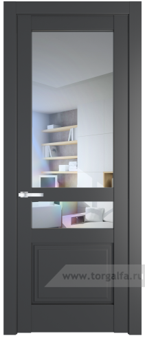 Дверь со стеклом ProfilDoors 3.5.4PD Прозрачное (Графит (Pantone 425С))