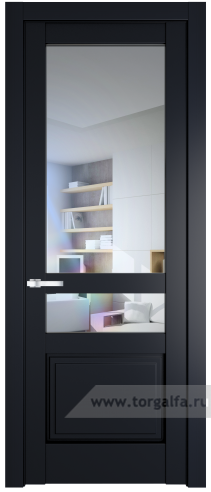 Дверь со стеклом ProfilDoors 3.5.4PD Прозрачное (Нэви Блу (RAL 7016))