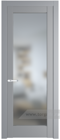 Дверь со стеклом ProfilDoors 4.1.2PD Матовое (Смоки (RAL 870-02))