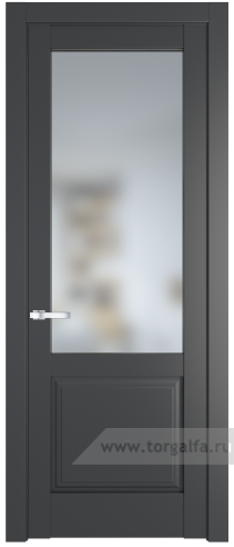 Дверь со стеклом ProfilDoors 4.2.2PD Матовое (Графит (Pantone 425С))