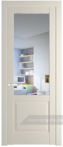 Дверь со стеклом ProfilDoors 4.2.2PD Прозрачное (Кремовая Магнолия (RAL 120-04))