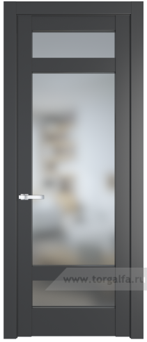 Дверь со стеклом ProfilDoors 4.3.2PD Матовое (Графит (Pantone 425С))