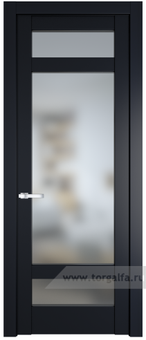 Дверь со стеклом ProfilDoors 4.3.2PD Матовое (Нэви Блу (RAL 7016))