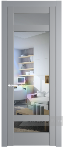 Дверь со стеклом ProfilDoors 4.3.2PD Прозрачное (Смоки (RAL 870-02))