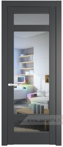 Дверь со стеклом ProfilDoors 4.3.2PD Прозрачное (Графит (Pantone 425С))