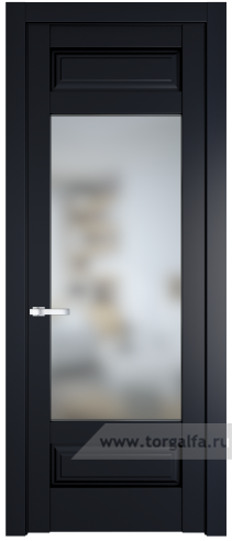 Дверь со стеклом ProfilDoors 4.3.3PD Матовое (Нэви Блу (RAL 7016))