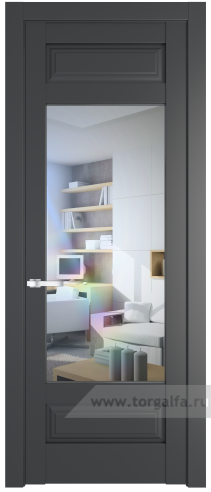 Дверь со стеклом ProfilDoors 4.3.3PD Прозрачное (Графит (Pantone 425С))