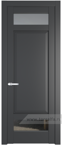 Дверь со стеклом ProfilDoors 4.3.4PD Прозрачное (Графит (Pantone 425С))
