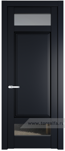 Дверь со стеклом ProfilDoors 4.3.4PD Прозрачное (Нэви Блу (RAL 7016))