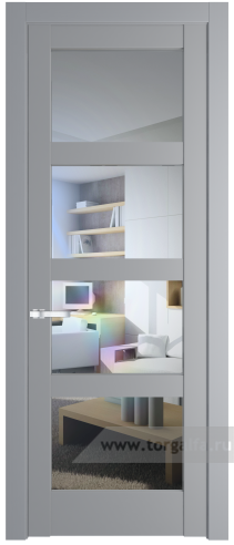 Дверь со стеклом ProfilDoors 4.4.2PD Прозрачное (Смоки (RAL 870-02))