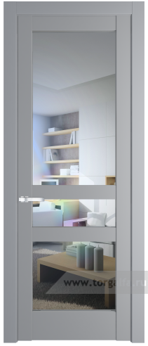 Дверь со стеклом ProfilDoors 4.5.2PD Прозрачное (Смоки (RAL 870-02))