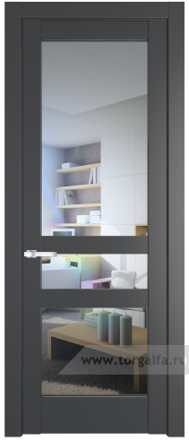 Дверь со стеклом ProfilDoors 4.5.2PD Прозрачное (Графит (Pantone 425С))