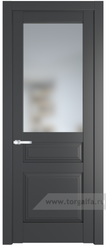 Дверь со стеклом ProfilDoors 4.5.3PD Матовое (Графит (Pantone 425С))
