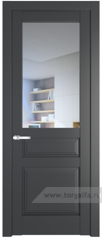 Дверь со стеклом ProfilDoors 4.5.3PD Прозрачное (Графит (Pantone 425С))