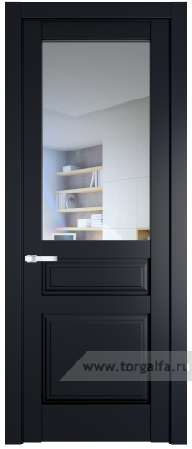 Дверь со стеклом ProfilDoors 4.5.3PD Прозрачное (Нэви Блу (RAL 7016))