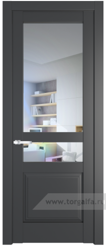 Дверь со стеклом ProfilDoors 4.5.4PD Прозрачное (Графит (Pantone 425С))