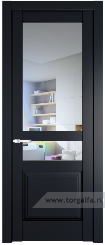 Дверь со стеклом ProfilDoors 4.5.4PD Прозрачное (Нэви Блу (RAL 7016))