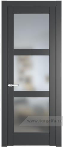 Дверь со стеклом ProfilDoors 4.6.2PD Матовое (Графит (Pantone 425С))