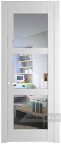 Дверь со стеклом ProfilDoors 4.6.2PD Прозрачное (Крем Вайт (RAL 120-02))