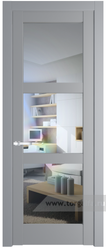 Дверь со стеклом ProfilDoors 4.6.2PD Прозрачное (Смоки (RAL 870-02))