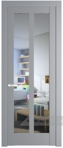Дверь со стеклом ProfilDoors 4.7.2PD Прозрачное (Смоки (RAL 870-02))
