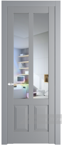 Дверь со стеклом ProfilDoors 4.8.2PD Прозрачное (Смоки (RAL 870-02))