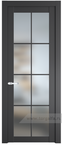 Дверь со стеклом ProfilDoors 1.1.2(р.8) PD Матовое (Графит (Pantone 425С))