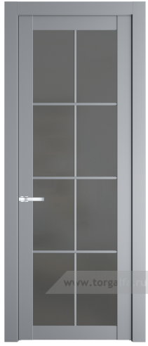 Дверь со стеклом ProfilDoors 1.1.2(р.8) PD Графит (Смоки (RAL 870-02))