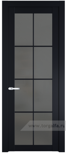 Дверь со стеклом ProfilDoors 1.1.2(р.8) PD Графит (Нэви Блу (RAL 7016))