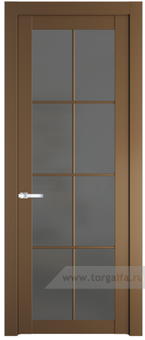 Дверь со стеклом ProfilDoors 1.1.2(р.8) PD Графит (Перламутр золото)