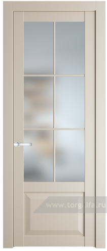 Дверь со стеклом ProfilDoors 1.2.2(р.6) PD Матовое (Кремовая Магнолия (RAL 120-04))