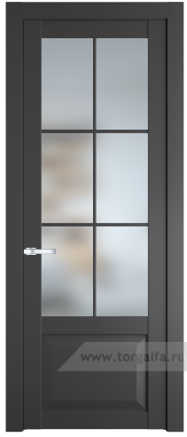 Дверь со стеклом ProfilDoors 1.2.2(р.6) PD Матовое (Графит (Pantone 425С))