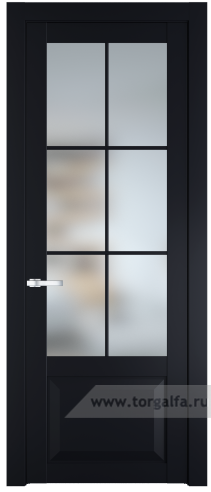 Дверь со стеклом ProfilDoors 1.2.2(р.6) PD Матовое (Нэви Блу (RAL 7016))