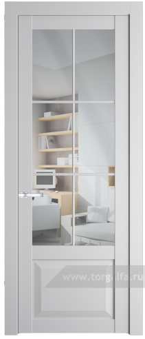Дверь со стеклом ProfilDoors 1.2.2(р.6) PD Прозрачное (Крем Вайт (RAL 120-02))
