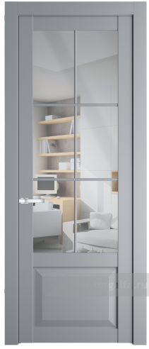 Дверь со стеклом ProfilDoors 1.2.2(р.6) PD Прозрачное (Смоки (RAL 870-02))