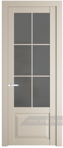 Дверь со стеклом ProfilDoors 1.2.2(р.6) PD Графит (Кремовая Магнолия (RAL 120-04))